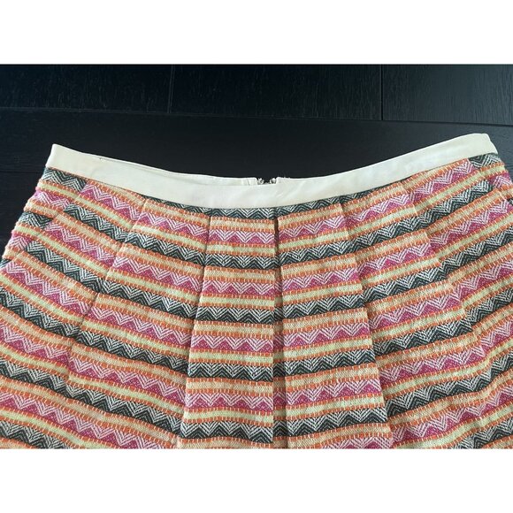 Sunday in Brooklyn Anthropologie mini skirt Preppy size S Leather waist pockets - Picture 2 of 6